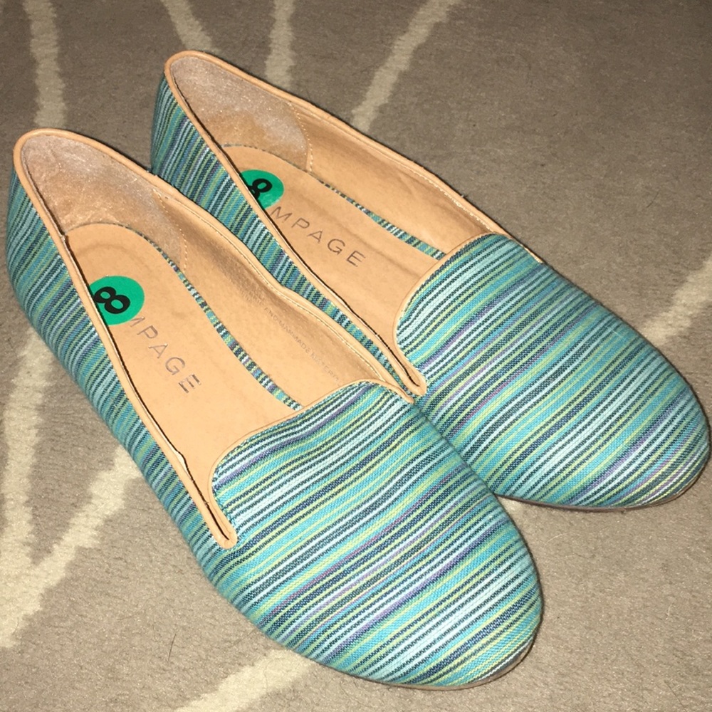 NEW Rampage Blue-striped loafers!
